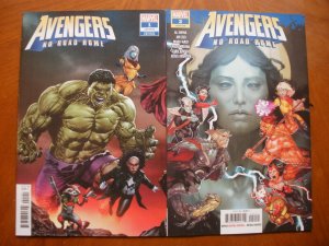 2 NEW Mint Marvel Comic: AVENGERS NO ROAD HOME #1 (Hulk Variant) #2 (2019)