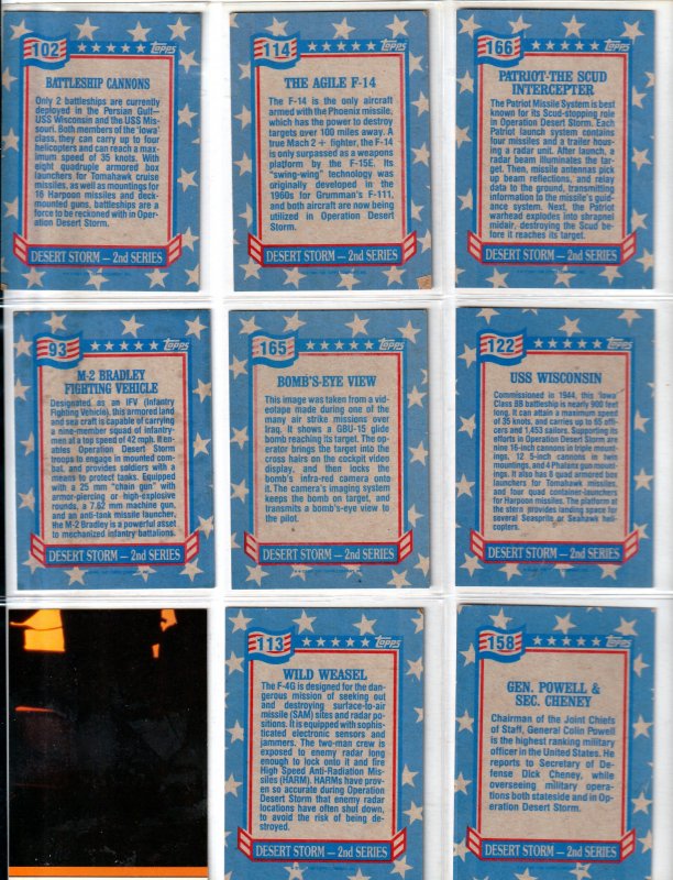 Desert Storm Series 2 Trading Cards