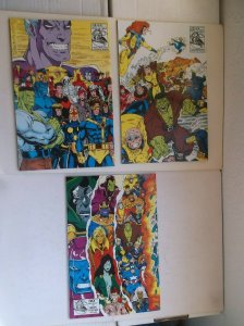 MARVEL: INFINITY GAUNTLET #1(SIGNED)-6 & INFINITY WAR #1-6, COMPLETE SETS, 1991! 