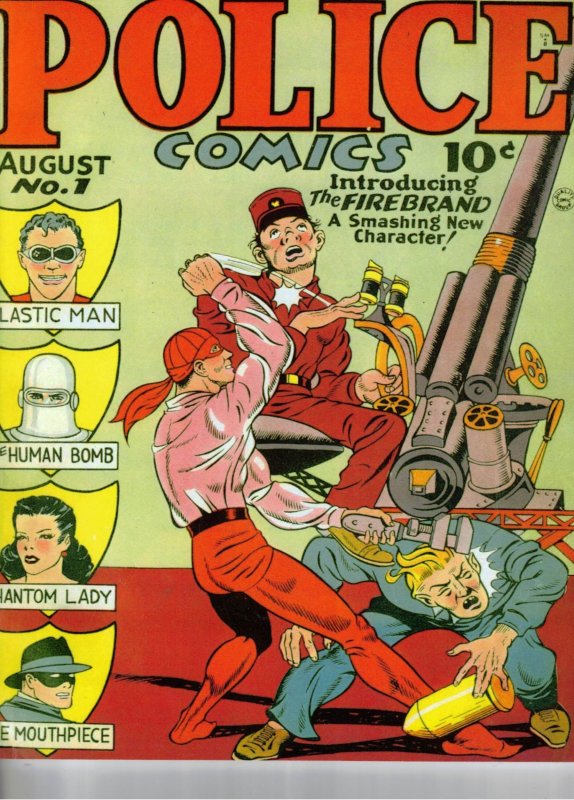 Comic Reprints #5 Police Comics 1 Golden Reprint. 1st Plastic Man, Phantom Lady!