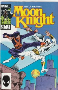 Moon Knight Fist Of Khonshu # 5 VF+ Marvel 1985  [I7]