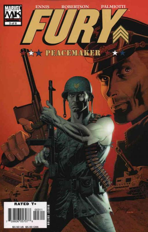 Fury: Peacemaker #3 VF/NM ; Marvel | Garth Ennis Nick Fury