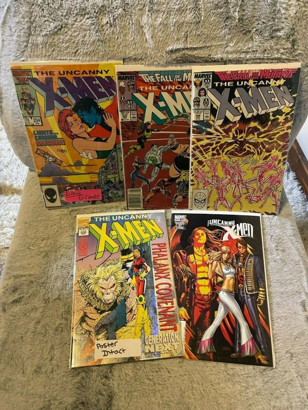 Lot of 5 Books Uncanny X-men #204 225 226 316 497