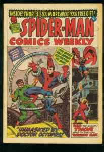 SPIDER-MAN COMICS WEEKLY #4 1973-STEVE DITKO-JACK KIRBY-BRITISH  FN