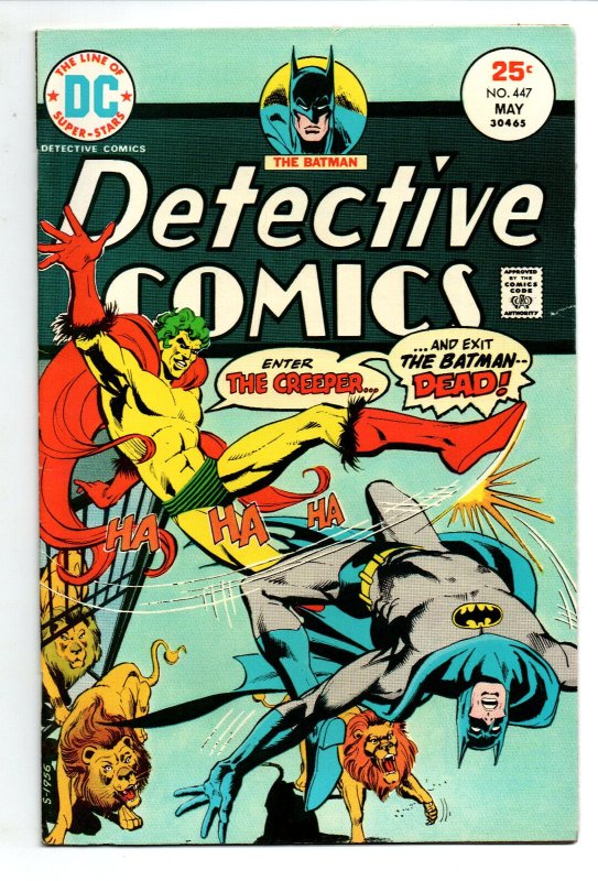 Detective Comics #447 - Batman - The Creeper - 1975 - (-VF) 