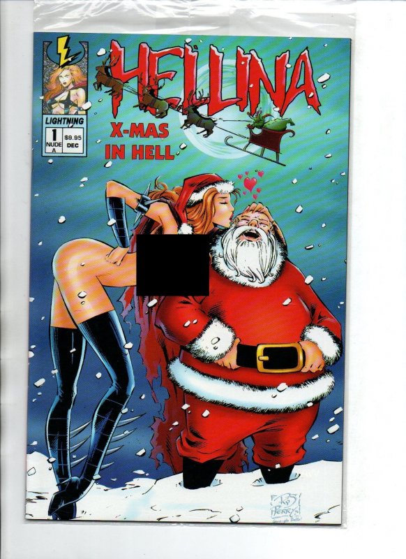 Hellina X-Mas in Hell #1 A Nude Variant Sealed w/COA - Lightning - 1996 - NM