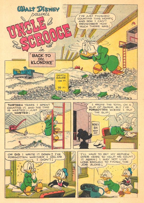 Walt Disney's UNCLE SCROOGE - FOUR COLOR #456 (Mar1953) 9.0 VF/NM  Carl ...