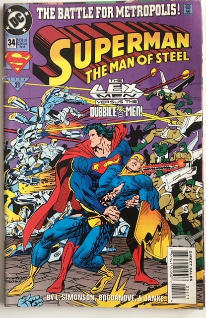 Superman: The Man of Steel #34 (1994)loose bottom staple