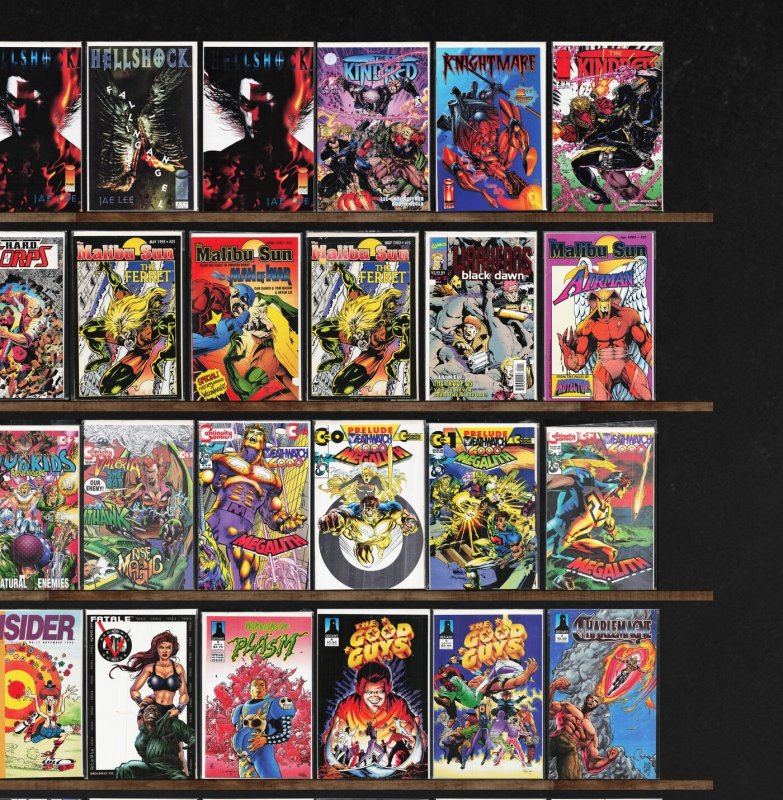 Huge Lot 150+ Comics with Harbinger, The H.A.R.D. Corps, The Malibu Sun & More!