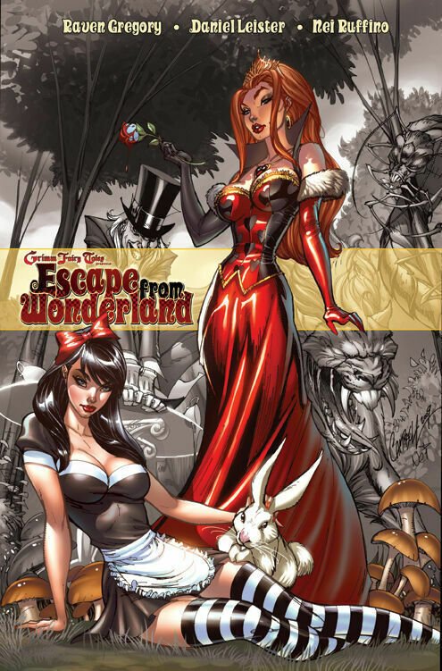 GRIMM FAIRY TALES  ESCAPE FROM WONDERLAND & NEVERLAND HARDCOVER SET.