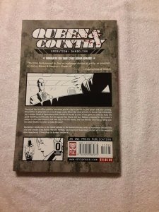 Queen and Country: Volume 6 Operation Dandelion  Written by Greg Rucka.