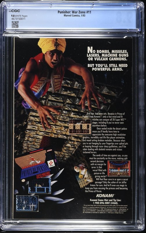 Punisher: War Zone #11 (1/93) Graded CGC 9.8