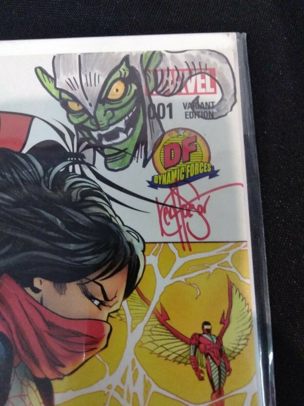 Silk #1 Greg Land Variant Dynamic Forces SIGNED REMARKED BY KEN HAESER WITH COA