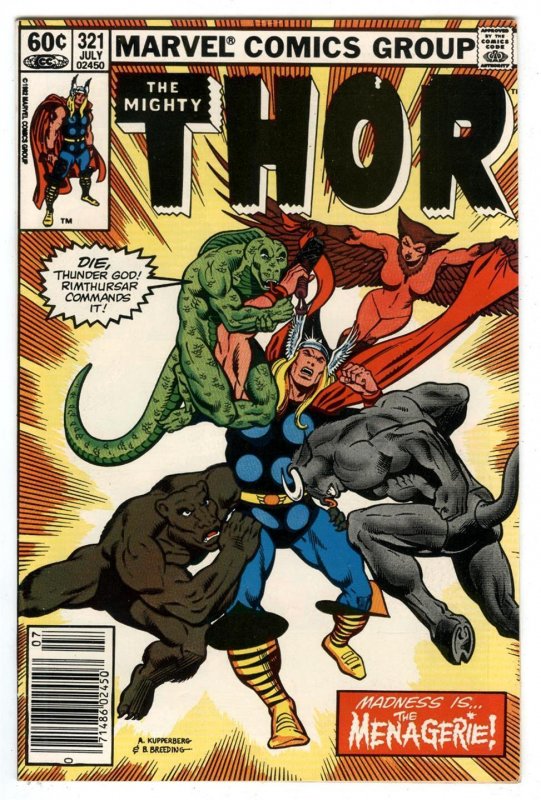 Thor #321  July 1982 Loki  Odin-G.I.Joe #1 AD-1st Appearance FREYA-Newsstand KEY