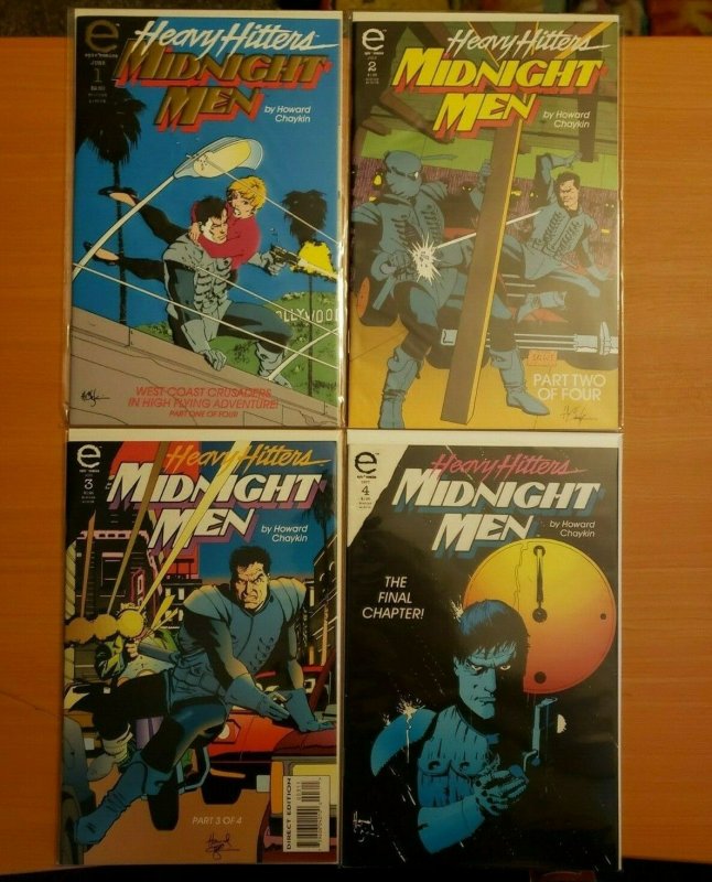 Heavy Hitters Midnight Men 1-4 Complete Set Run! ~ NEAR MINT NM ~ 1993 Epic