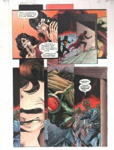 JLA in Crisis Secret Files #1 p.15 Color Guide Art - Superman by John Kalisz