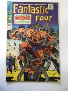 Fantastic Four #68 (1967) VG- Condition moisture stains, ink on bc