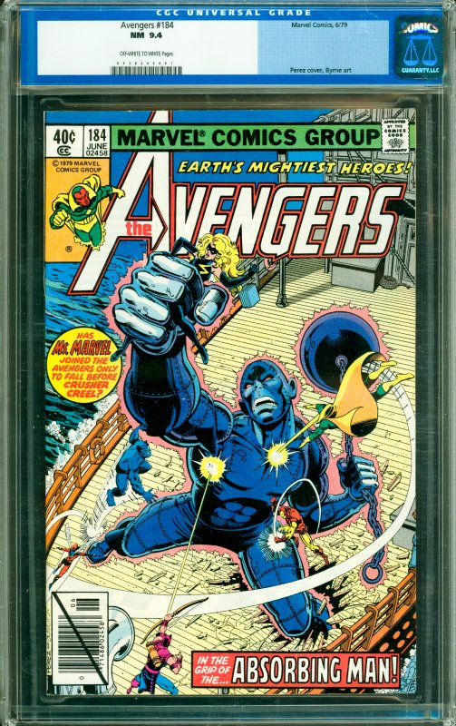 Avengers #184 CGC Graded 9.4 