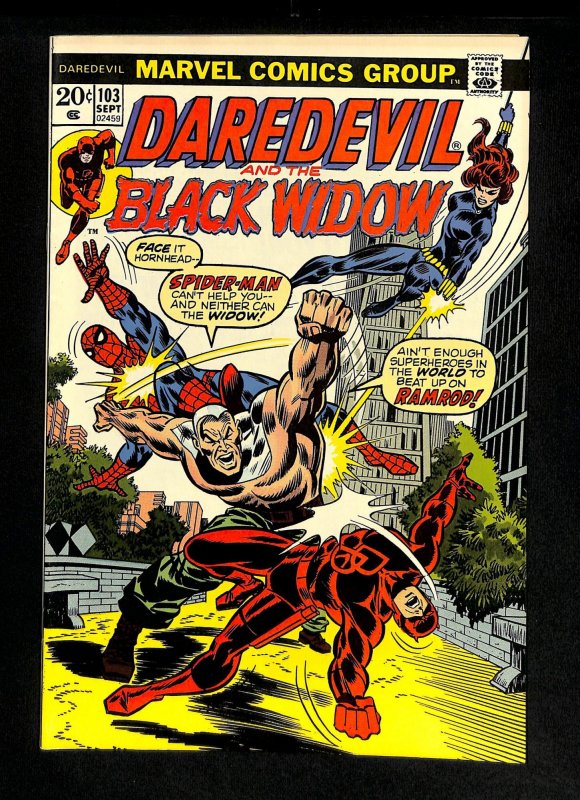 Daredevil #103 Daredevil Black Widow Spider-Man!