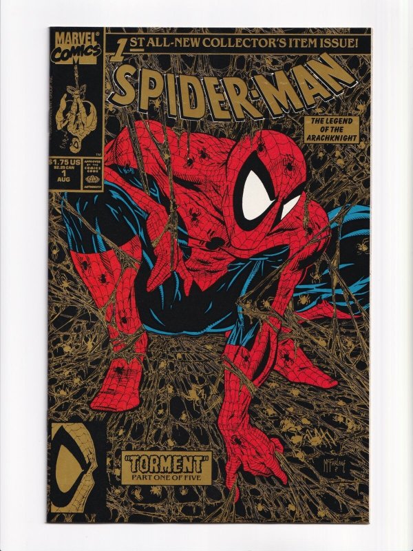 Spider-Man #1 5 Copies Gold Silver Green Polybag #13 Marvel Comics 1990 Set A