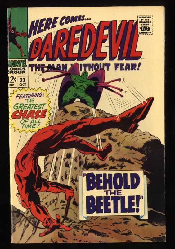 Daredevil #33 VF+ 8.5 White Pages