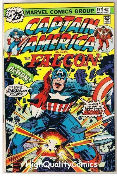 CAPTAIN AMERICA #197, FN, Jack Kirby, Falcon, 1968, more Marvel in store