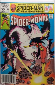 SPIDER-WOMAN #41 (1981) (JESSICA DREW) NEWSSTAND Variant NM/NM+