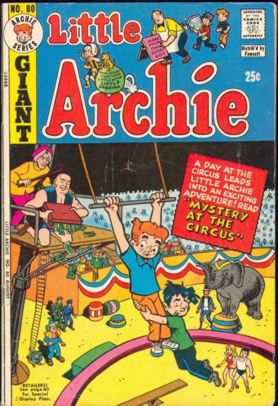 Little Archie #80 (Aug-73) FN Mid-Grade Little Archie, Little Veronica, Littl...