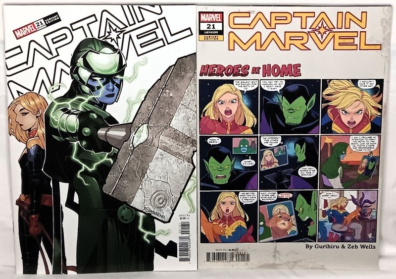 CAPTAIN MARVEL #21 Chris Bachalo Gurihiru Variant Covers Empyre Tie-In MCU