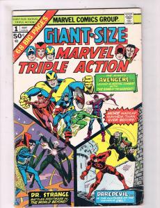 Giant Size Marvel Triple Action #1 VG/FN 1st Print Comicbook Iron. Hulk Thor DE3