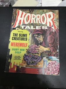 Horror Tales #3 (1969) Slashed woman’s face panel! Bondage Horror mag. VG/FN