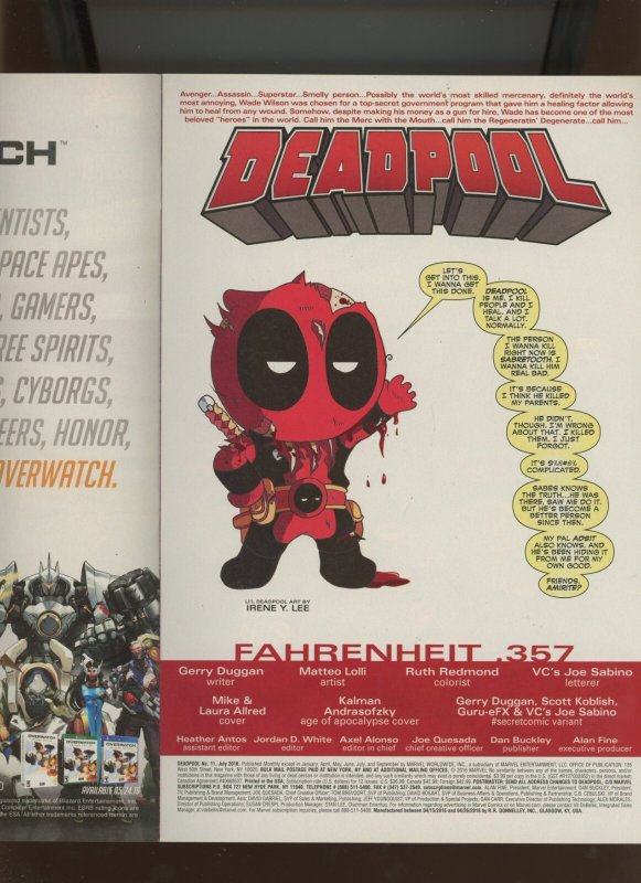 (2016) Deadpool #11: WE COMBINE SHIPPING! (9.0/9.2)
