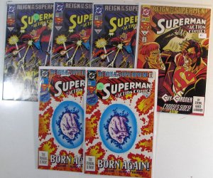 Action Lot of 6 #687 x2, 688, 690 x3 DC 1993 Reign of Superman Comic Books