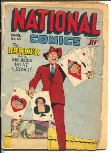 National Comics #65 1949-Quality-Quicksilver-The Barker-Sally O'Neil-cards on... 