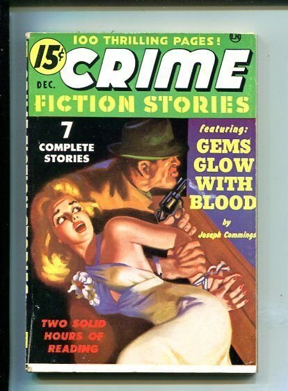 CRIME FICTION STORIES-DEC 1950-PULP-RARE-SMALL-SOUTHERN STATES PEDIGREE-fn/vf