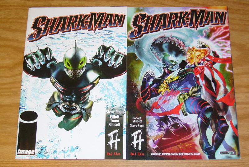 Shark-Man #1-2 VF/NM complete series - steve pugh - image comics set lot 2006