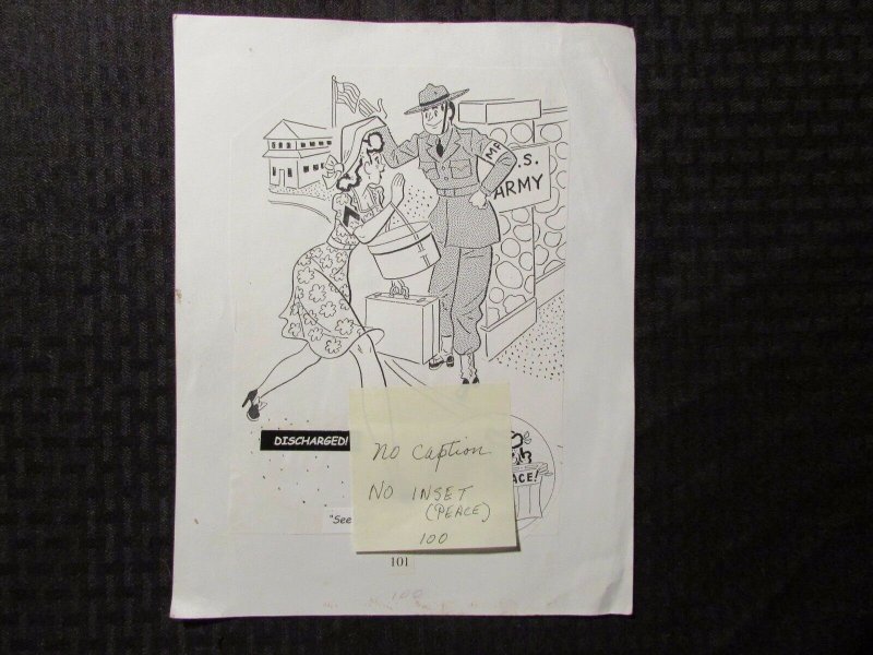 1950s? Military Cartoon STAT p.101 8.5x11 VG/FN 5.0 Female Soldier - Humorama?