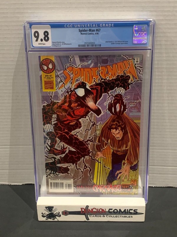 Spider-Man # 67 CGC 9.8 1996 Web Of Carnage Part 3 of 4 [GC32]