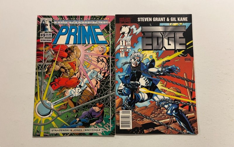4 Malibu Comics Edge #1 Prime #5 Ultraverse #1 Wrath #1 25 JW9