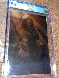 Poison Ivy 1 (2022) Warren Louw Foil 1:100 Variant Cover, CGC Graded 9.8
