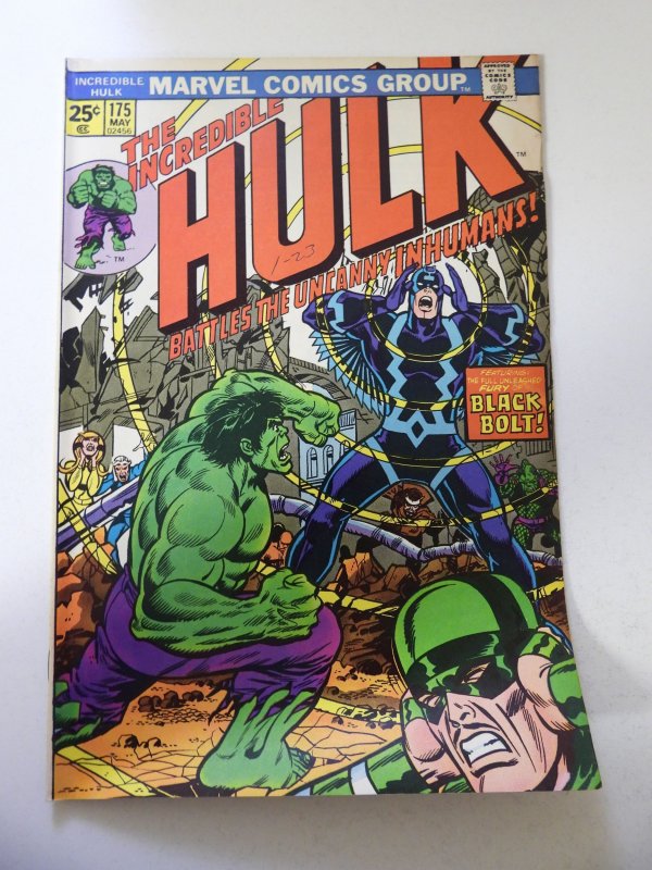 The incredible Hulk #175 (1974) VG+ Condition ink fc MVS Intact