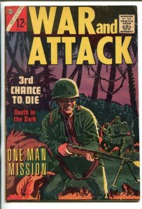 WAR AND ATTACK #1 1964-CHARLTON-1ST ISSUE-WALLY WOOD ART-vg/fn