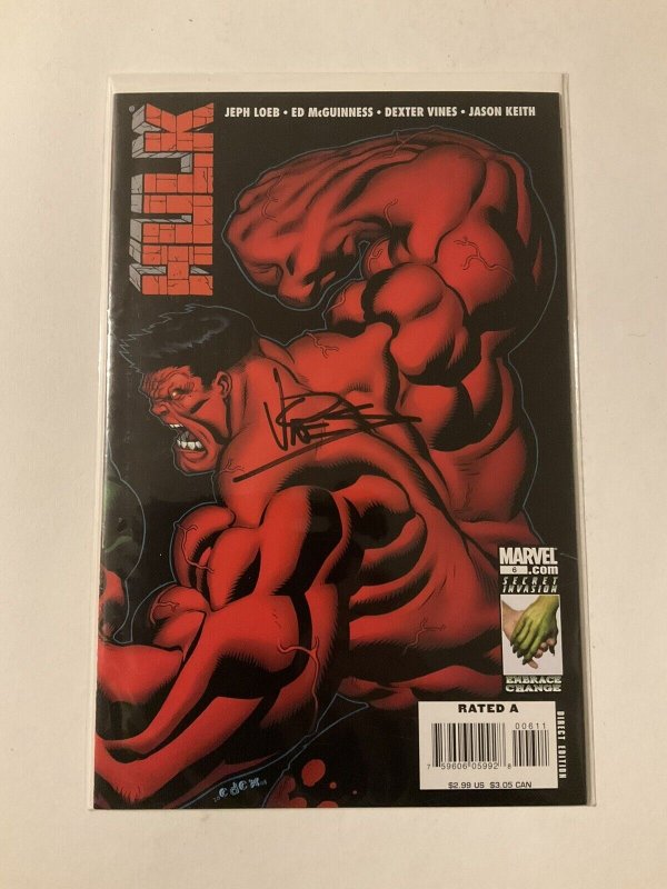 Hulk 6 Near Mint Nm Signed Vines Marvel