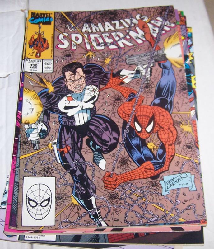 Amazing Spider-Man  # 330 1990  MARVEL punisher erik larsen   VENOM black cat