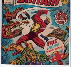 Captain Britain 1 UK Original  strict FN/VF+ 7.5 High-Grade 1st Captain Britain