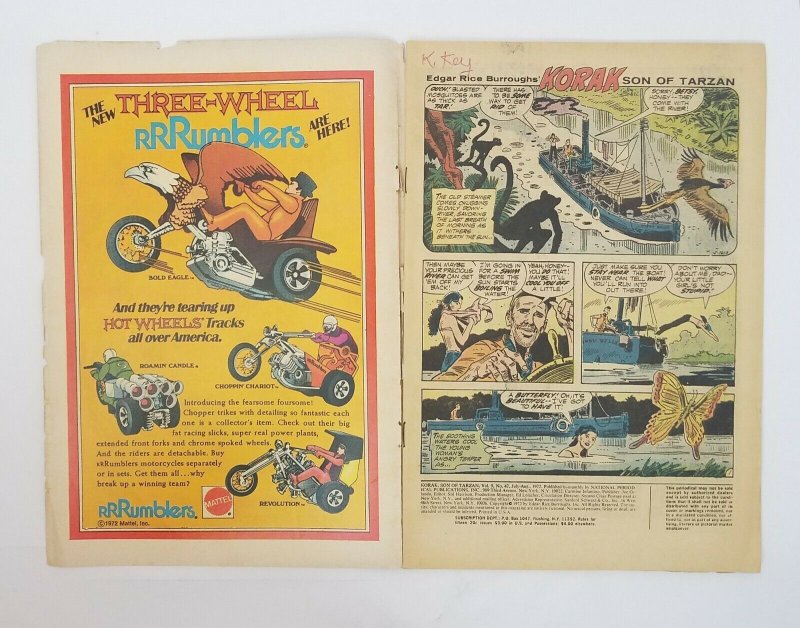 Korak Son of Tarzan #47 (1972) DC Comics Edgar Rice Burroughs