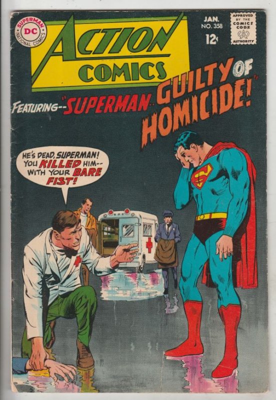 Action Comics #358 (Jan-68) FN- Mid-Grade Superman