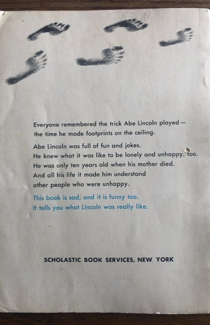 Abraham Lincoln, COLVER,1966, Scholastic book