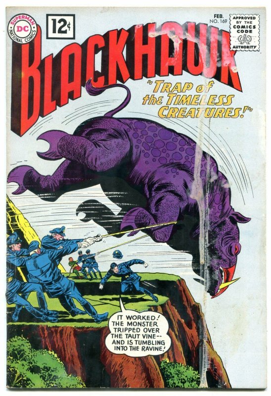 BLACKHAWK #169 1962-DC COMICS-TIMELESS CREATURE TRAP!!! G-