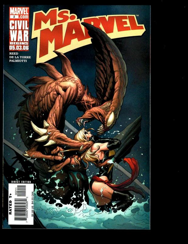 Lot Of 9 Ms. Marvel Comics 2 3 4 5 6 7 8 9 10 Civil War feat. Rogue Warbird SM1